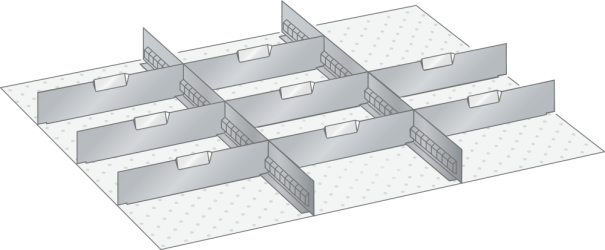 Slotted dividers and metal separators 80.504.000