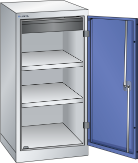 Immagine 1: Armadio con porte battente (LxPxA) 500x580x1000mm KEY Lock R7035/R5005