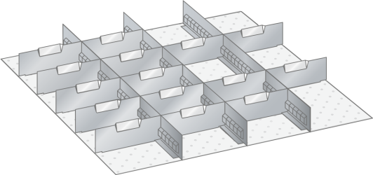 Slotted dividers and metal separators 100.343.000