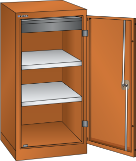 Immagine 1: Armadio con porte battente (LxPxA) 500x580x1000mm KEY Lock R2004