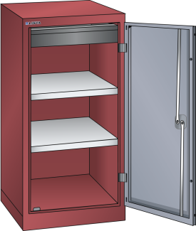 Bild 1: Fl&uuml;gelt&uuml;rschrank (BxTxH) 500x580x1000mm KEY Lock R3003/N6502
