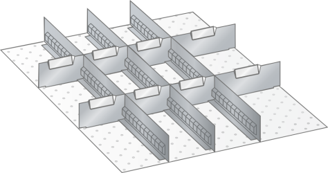 Slotted dividers and metal separators 100.251.000